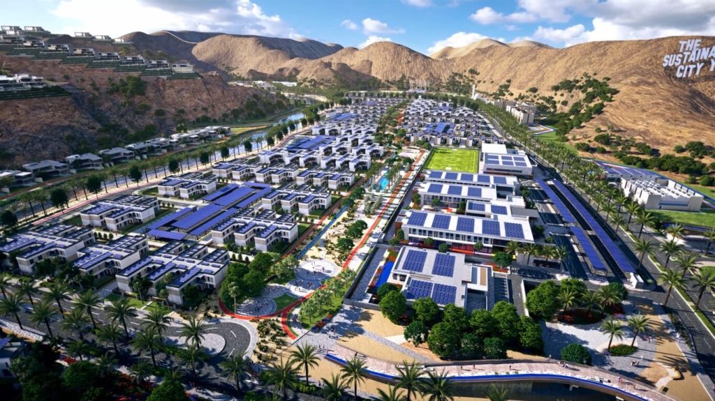 نمای کلی از ویلاهای شهرک یتی