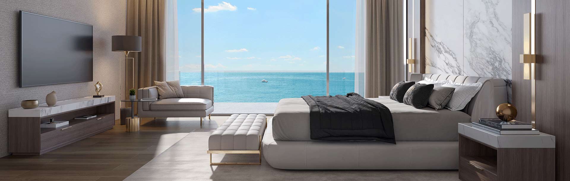 اتاق خواب ویلاهای ترامپ در پروژه آیدا