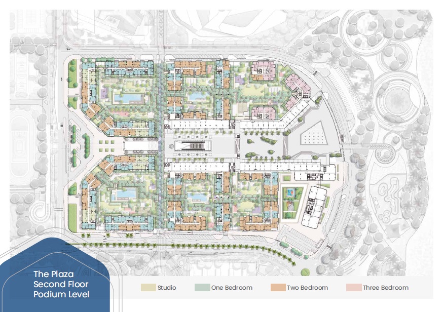 نقشه و تفکیک واحد های مسکونی آپارتمان های پلازا در شهرک یتی بر حسب نوع واحد