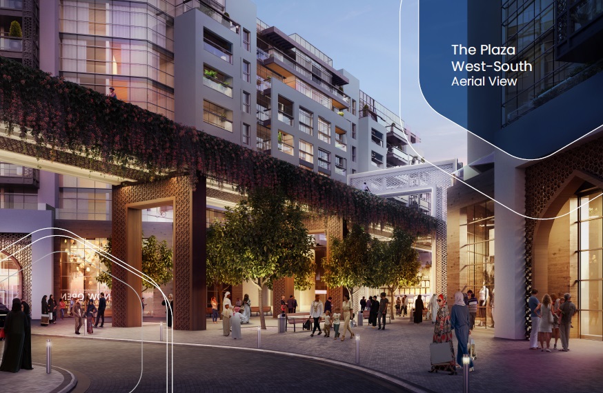 محوطه عمومی آپارتمان های زیبای Plaza در شهرک یتی