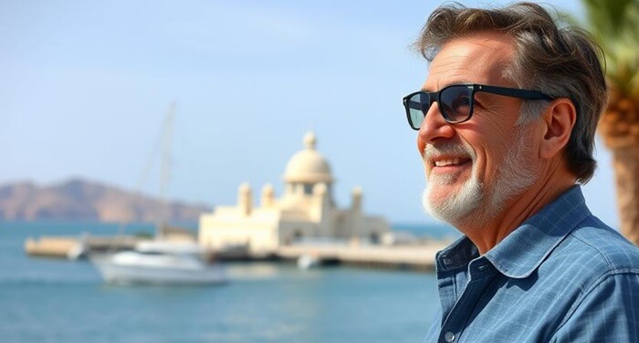 شخصی در کنار سواحل عمان