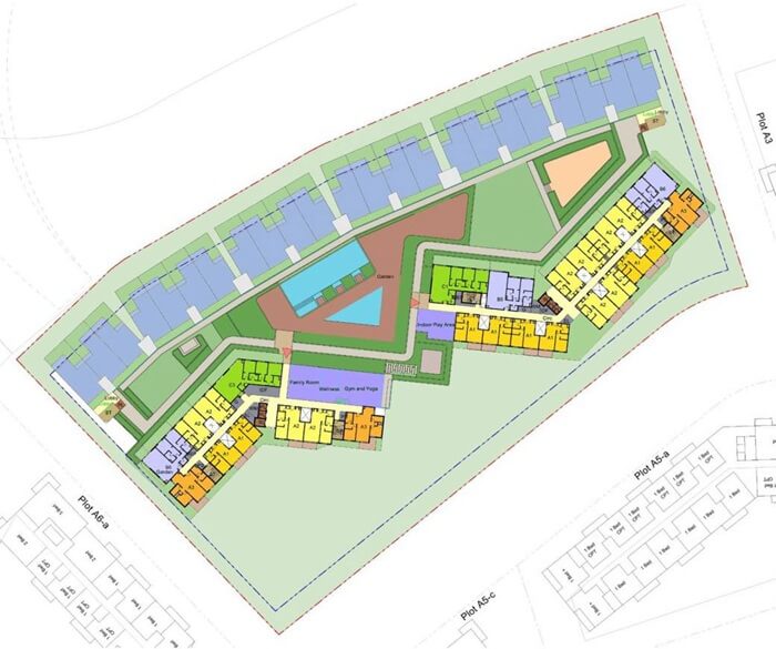 طرح و نقشه دو بعدی برج های آپارتمانی و ویلاهای پروژه Azure در شهرک الموج عمان